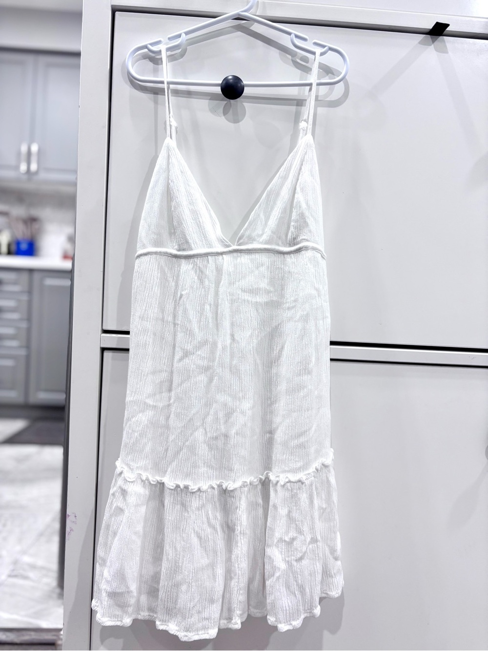 Garage White Spaghetti Strap Slip Dress